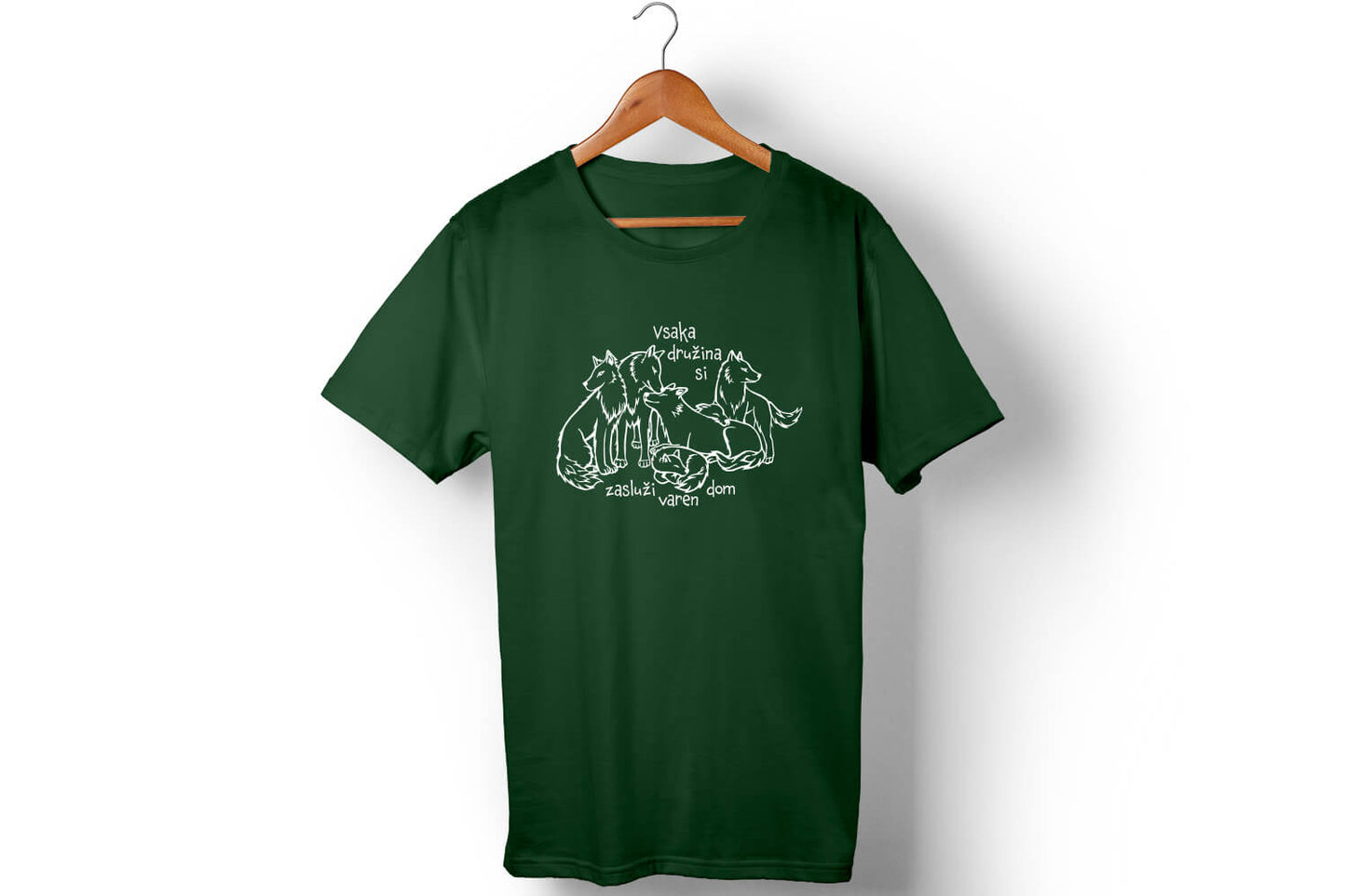 Ženska majica Družina, zelena, XXL